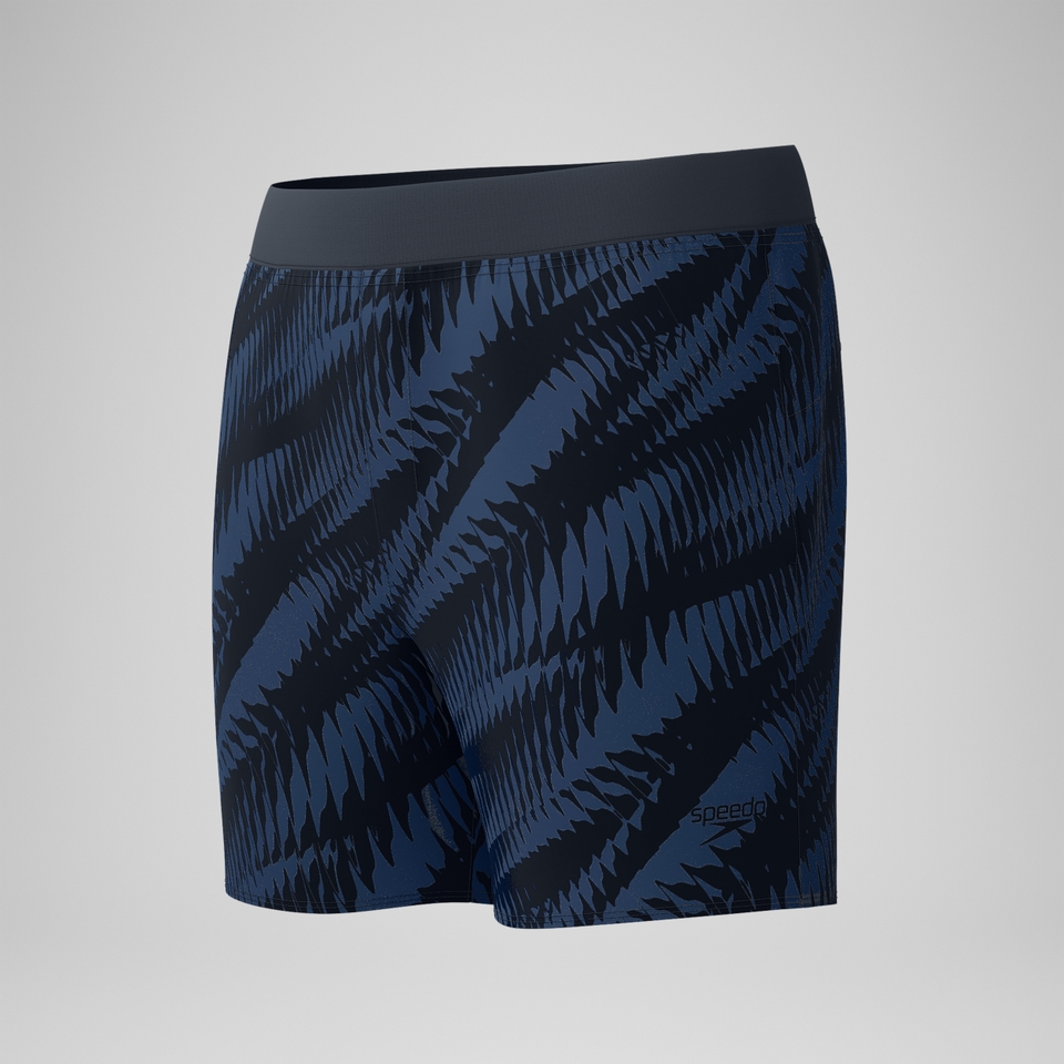 Men's Lookout Printed 16'' Swim Shorts Black/Grey
