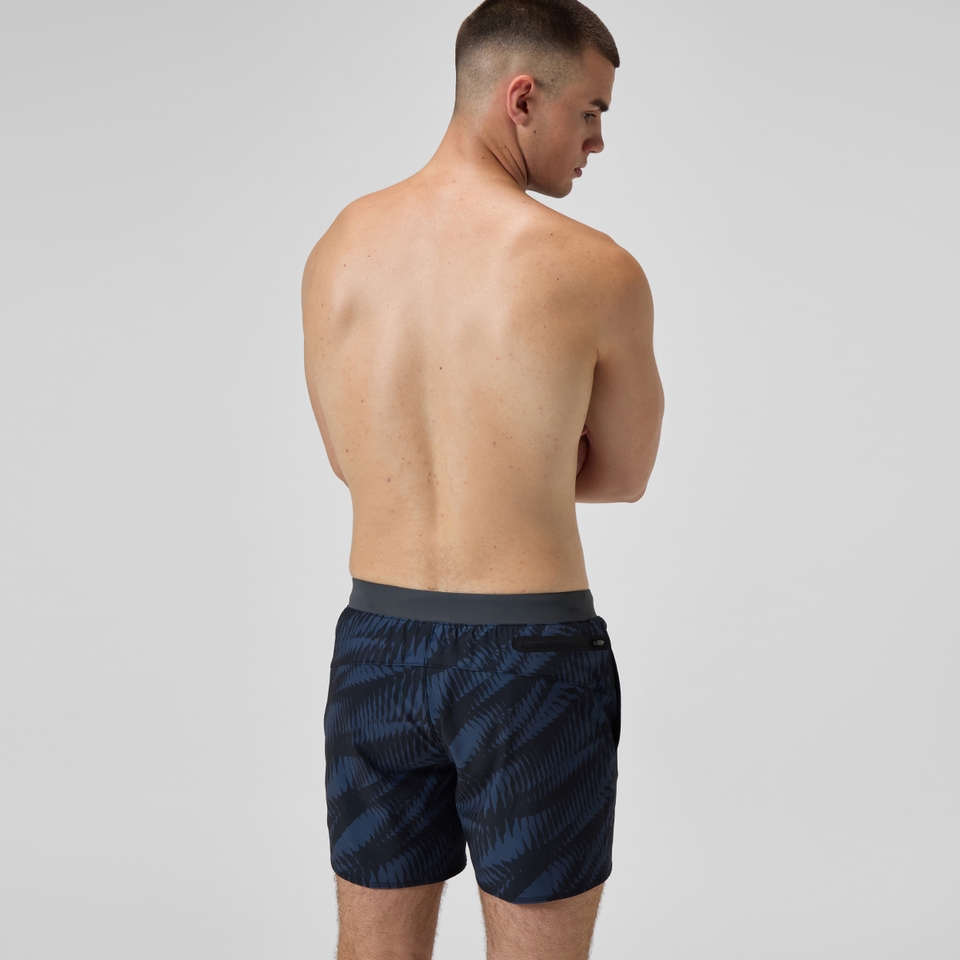 Men's Lookout Printed 16'' Swim Shorts Black/Grey