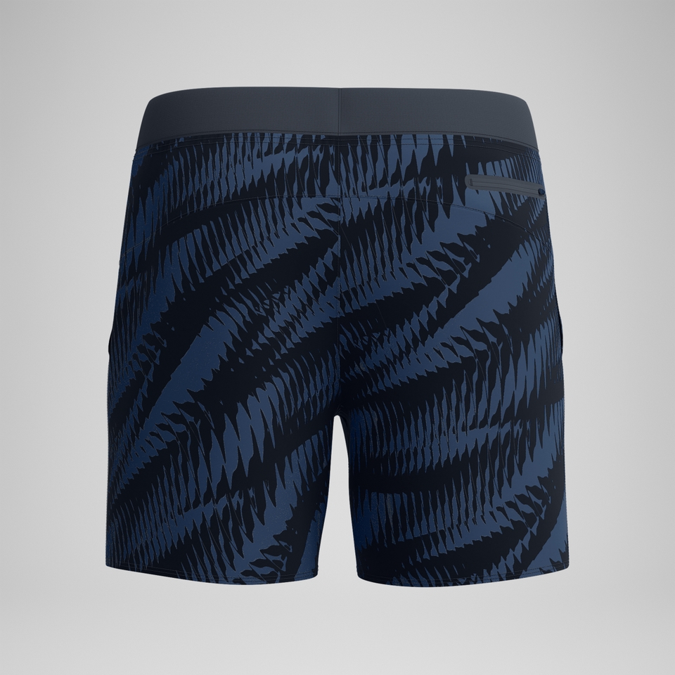 Men's Lookout Printed 16'' Swim Shorts Black/Grey