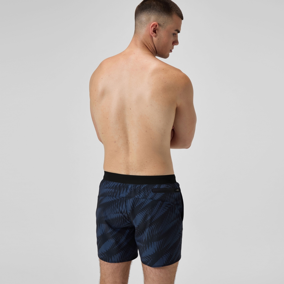 Men's Print Volley 16" Swim Trunks Black/Gray