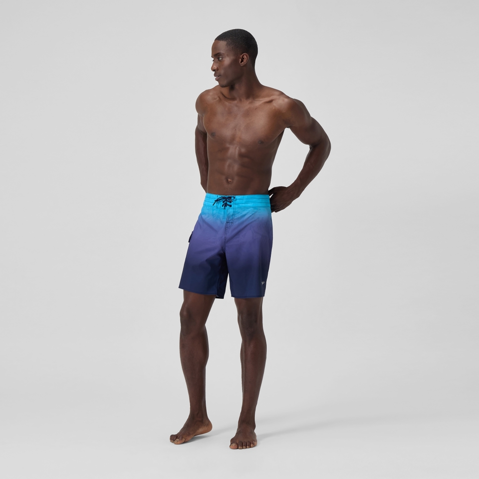 Lookout Bedruckte Badeshorts 45 cm Blau für Herren