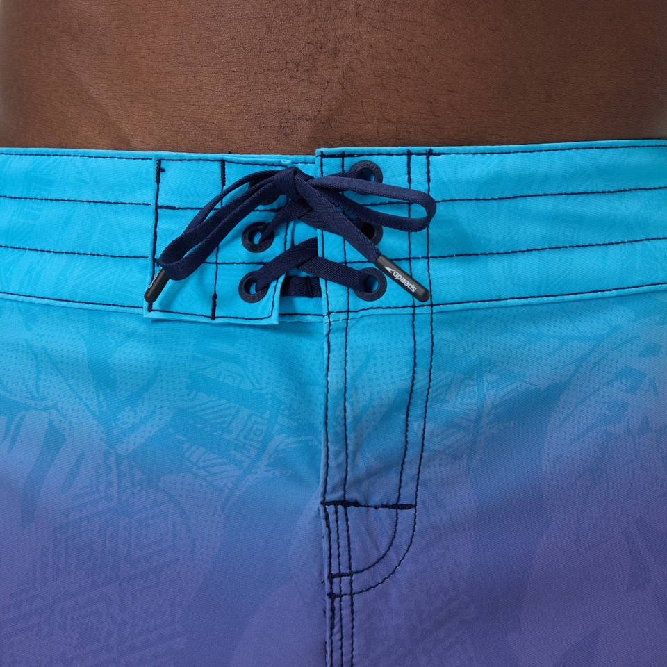 Lookout Bedruckte Badeshorts 45 cm Blau für Herren