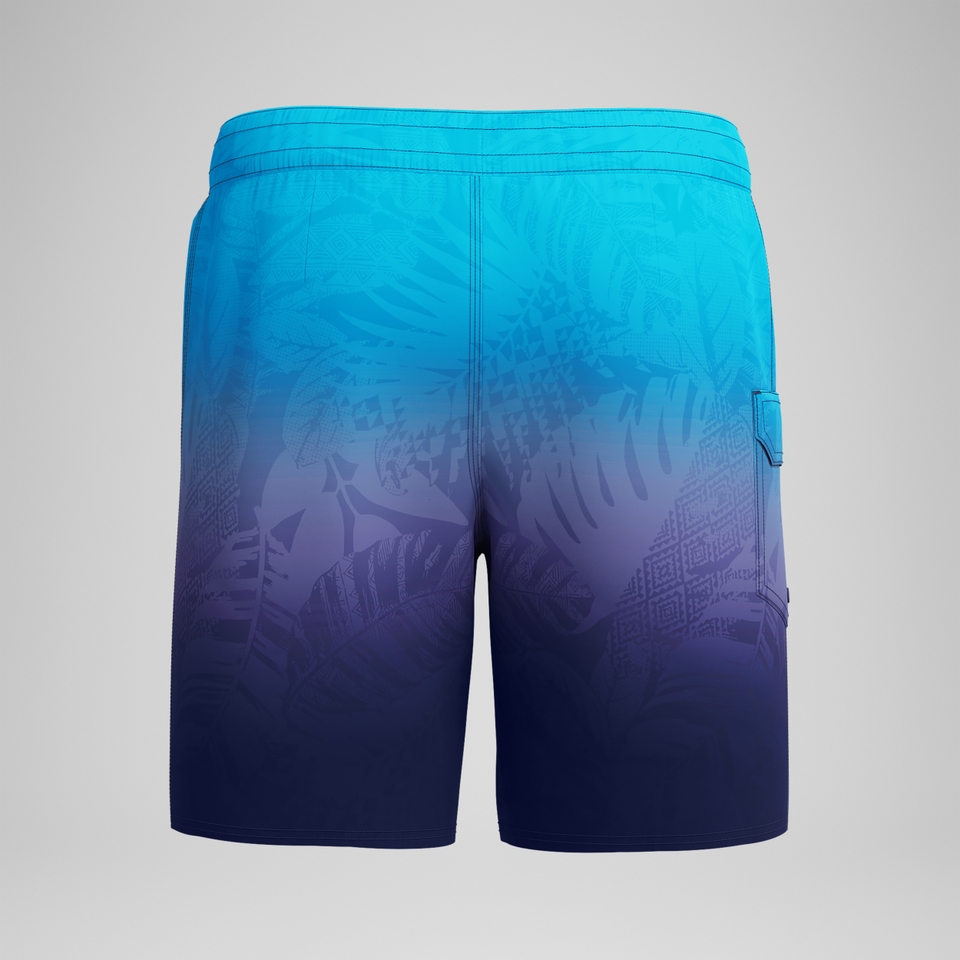 Lookout Bedruckte Badeshorts 45 cm Blau für Herren