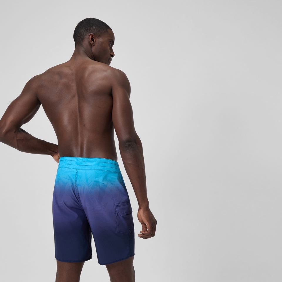 Lookout Bedruckte Badeshorts 45 cm Blau für Herren