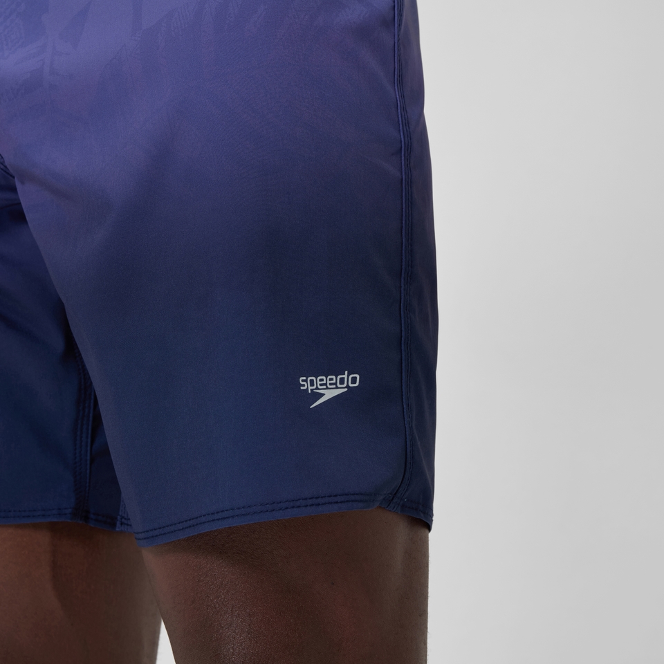 Lookout Bedruckte Badeshorts 45 cm Blau für Herren