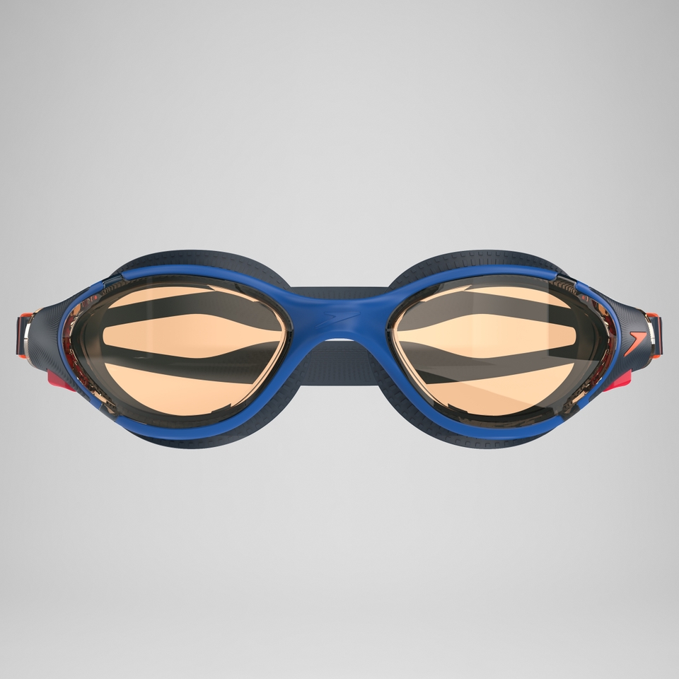 Lunettes de bain Adulte Biofuse bleu marine/orange