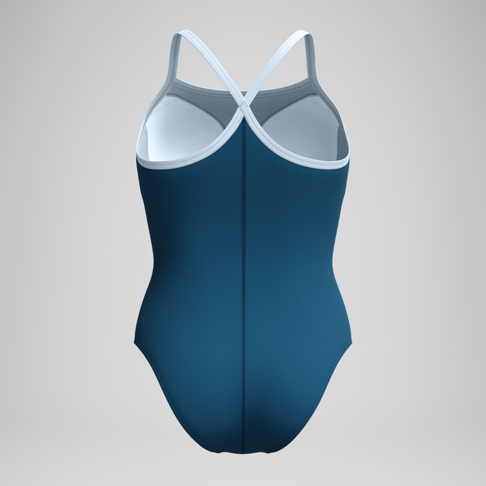 Women's Solid Closed Back W Hydrobra Blue