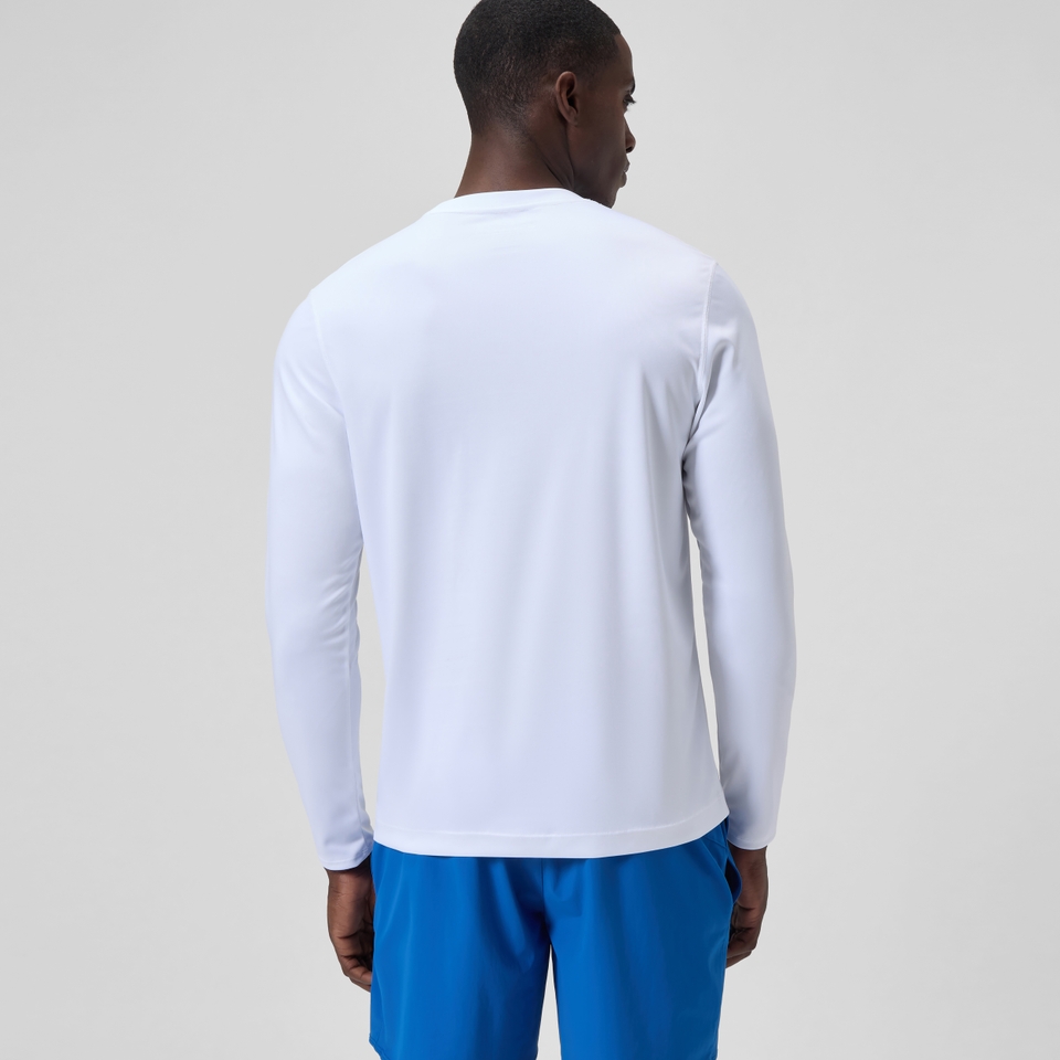 Men's Long Sleeve Swim Shirt White