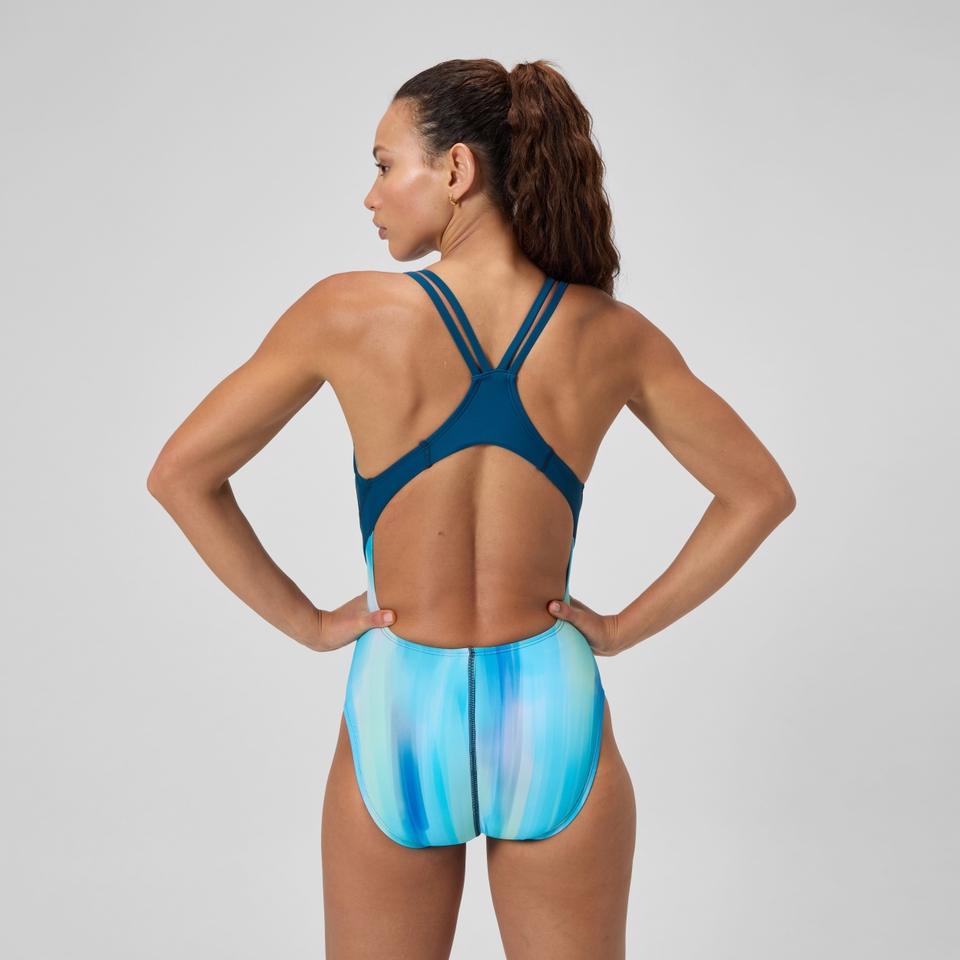 Women's Print Quantum Splice One Piece Blue