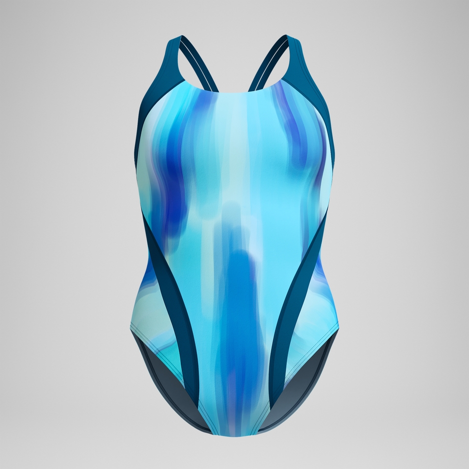 Women's Print Quantum Splice One Piece Blue