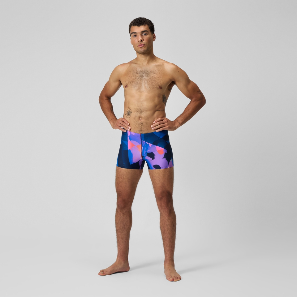 Square Leg Beachstar à motif imprimé pour hommes, bleu/rose