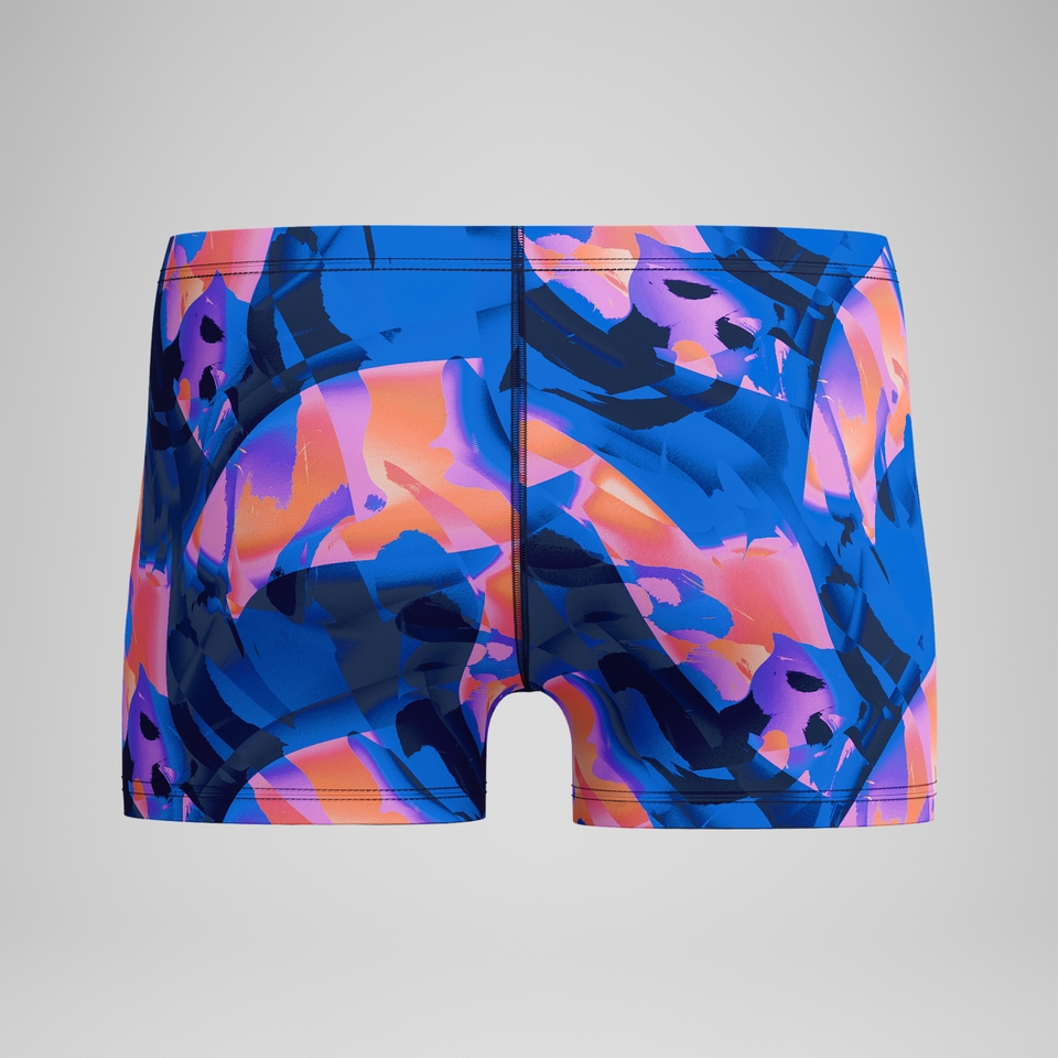 Square Leg Beachstar à motif imprimé pour hommes, bleu/rose