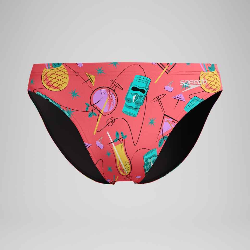 Caleçon boxeur ajusté boxeur ajusté Beachstar à motif imprimé 2 po pour hommes, orange