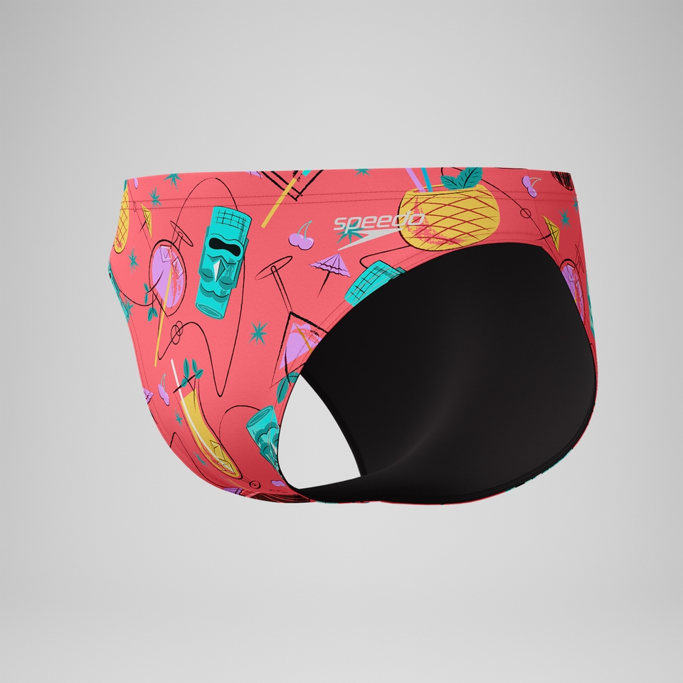 Caleçon boxeur ajusté boxeur ajusté Beachstar à motif imprimé 2 po pour hommes, orange