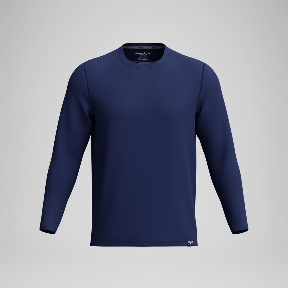 Men's Long Sleeve Swim Shirt Navy