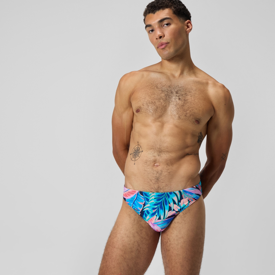 Men's Print Beachstar 2" Brief Blue/Pink