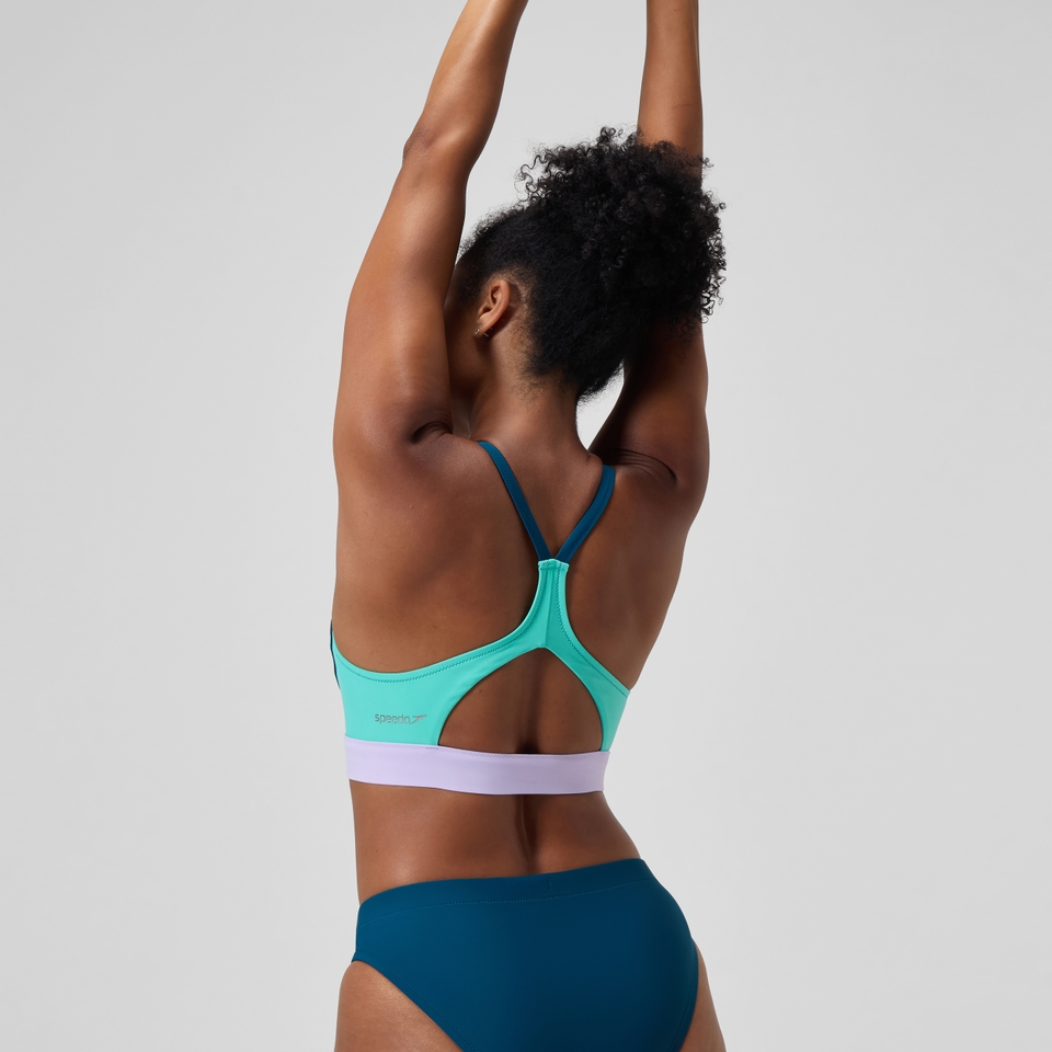 Haut pour femmes, bleu/vert