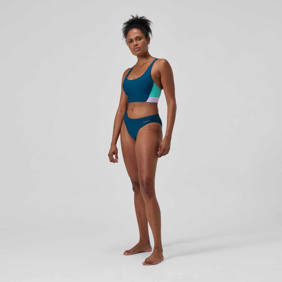 Haut pour femmes, bleu/vert
