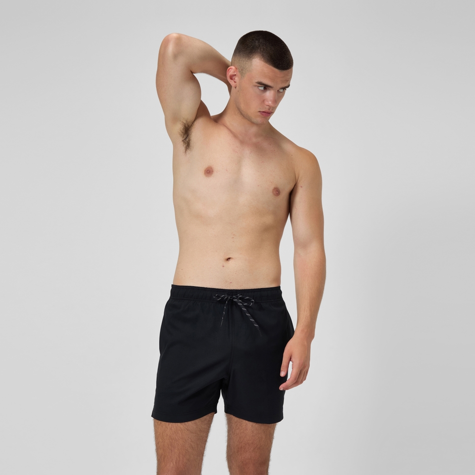 Redondo Edge Einfarbige Badeshorts 40 cm Schwarz für Herren