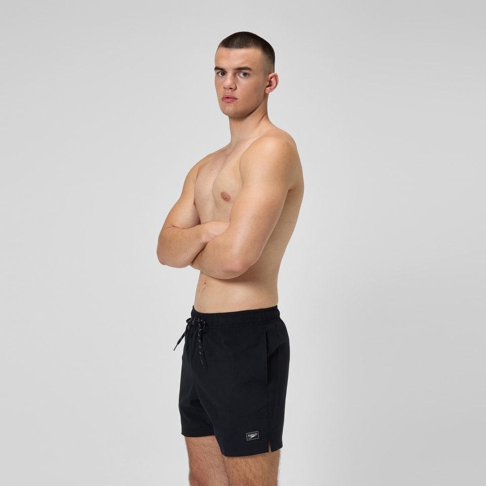 Redondo Edge Einfarbige Badeshorts 40 cm Schwarz für Herren