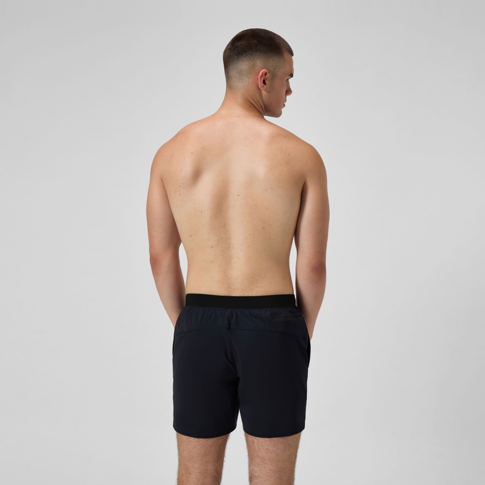 Lookout Einfarbige Badeshorts 40 cm Schwarz für Herren