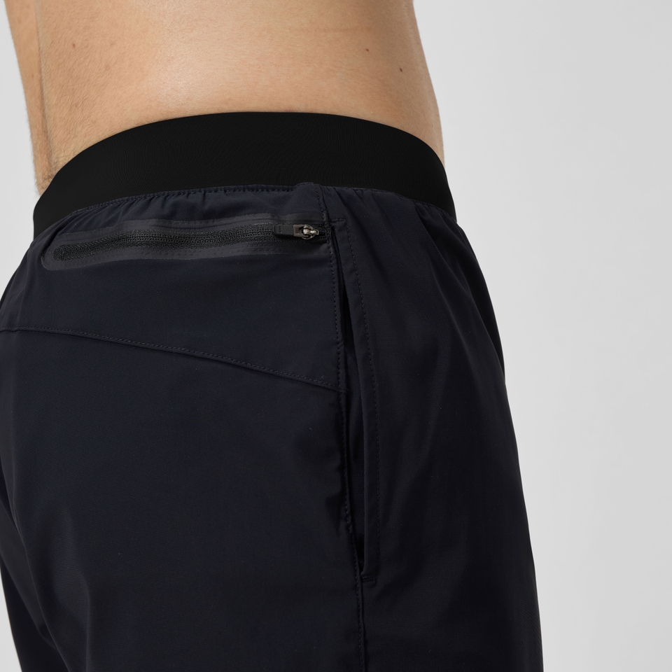 Short de bain uni Lookout 40 cm, hommes, noir
