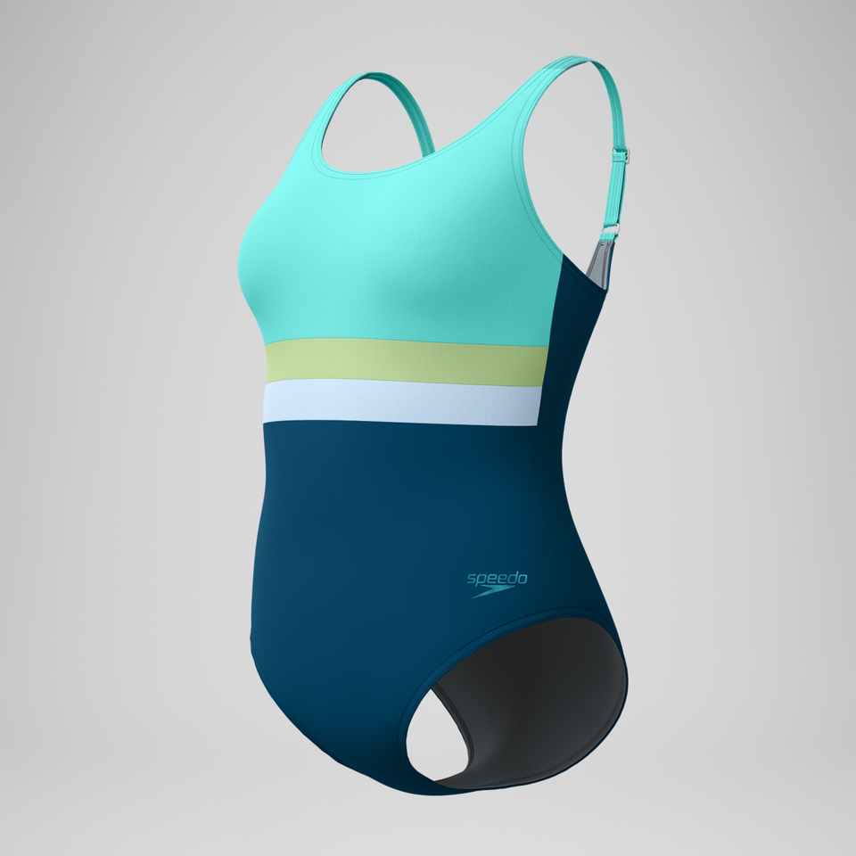 Women's Banded One Piece Blue/Green
