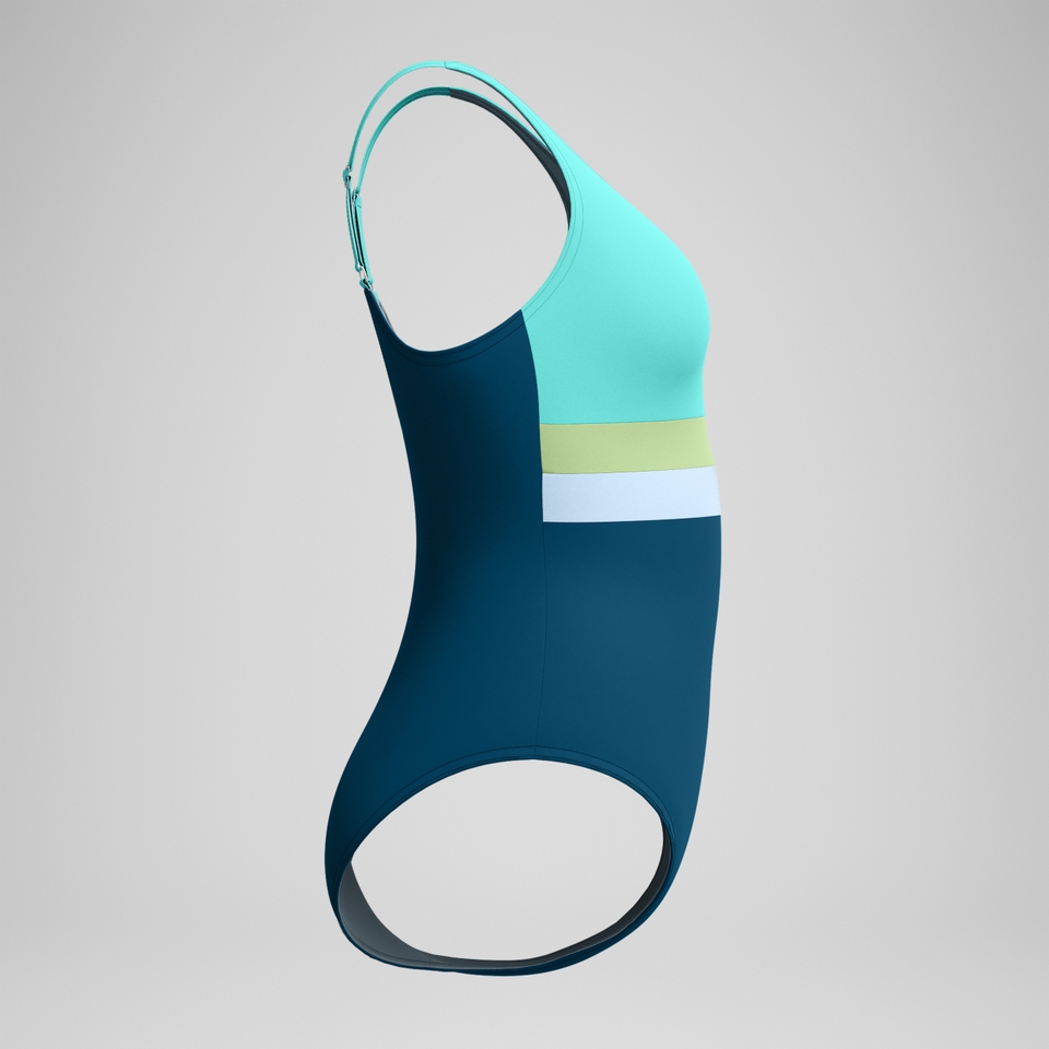 Women's Banded One Piece Blue/Green