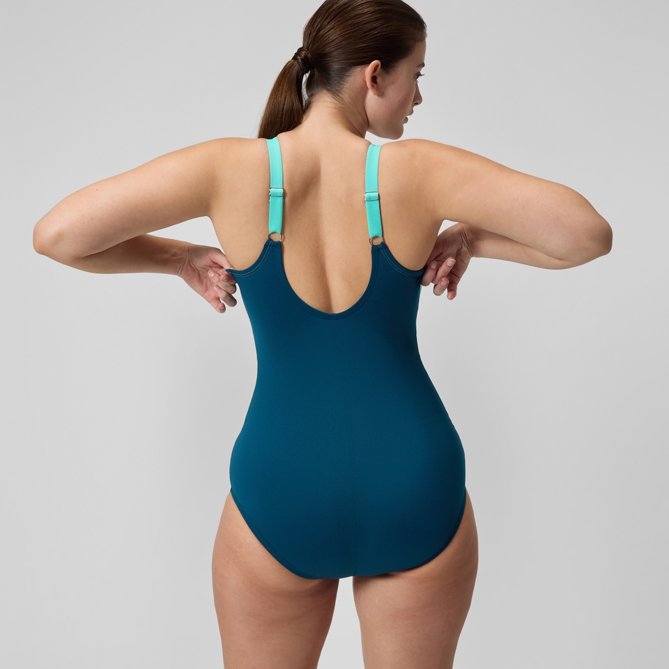 Women's Banded One Piece Blue/Green