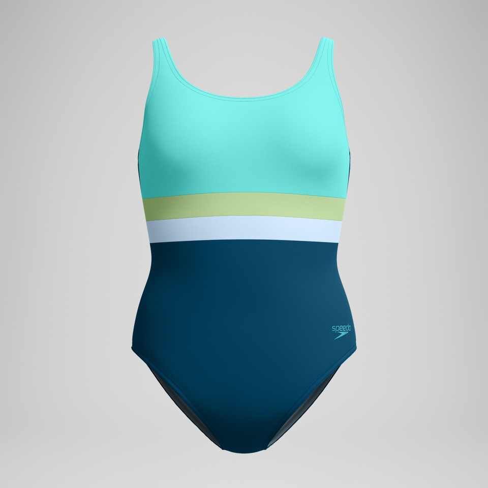 Women's Banded One Piece Blue/Green
