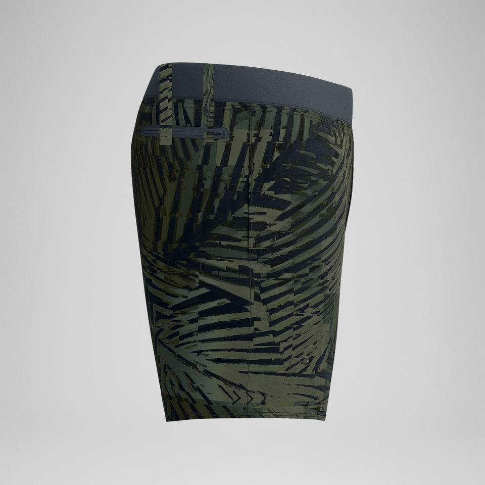 Lookout Bedruckte Badeshorts 40 cm Grün für Herren