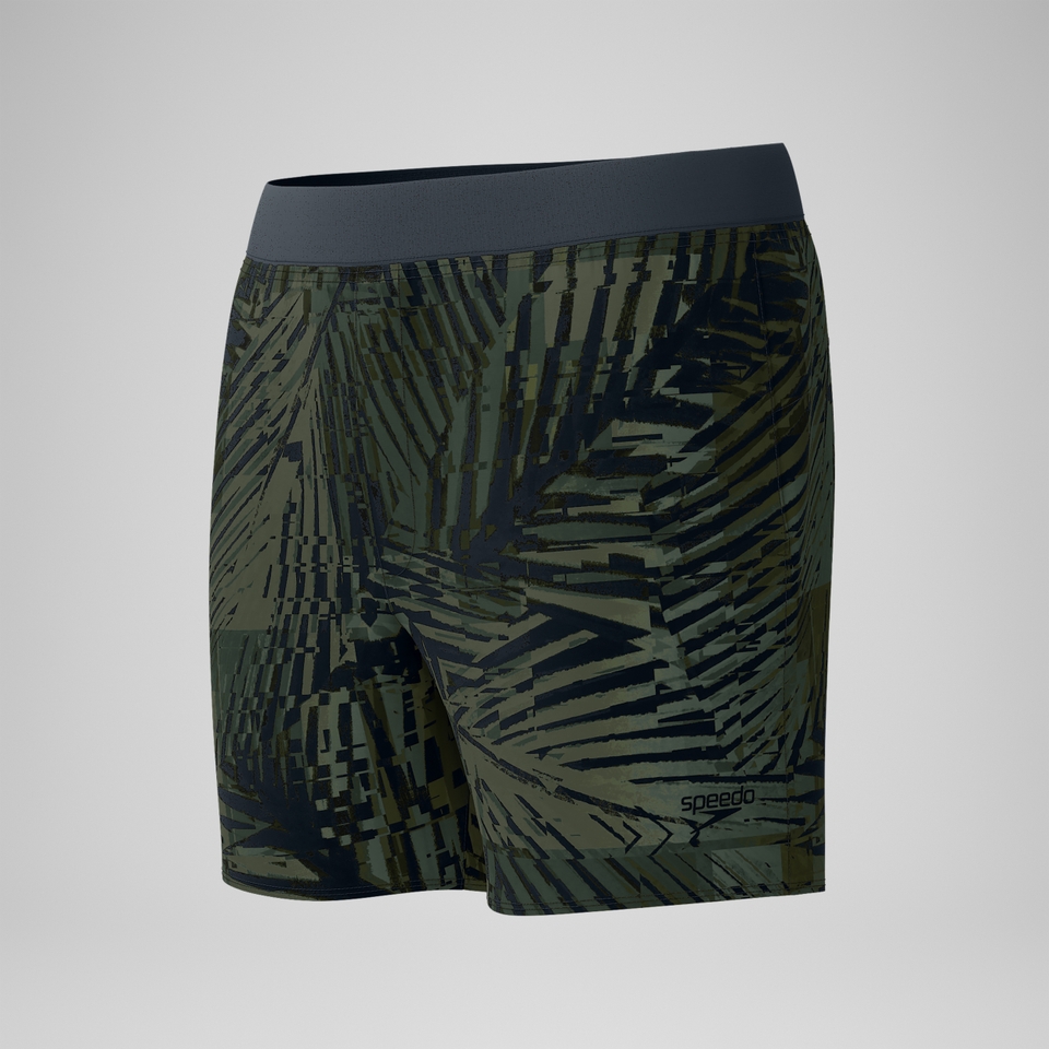 Lookout Bedruckte Badeshorts 40 cm Grün für Herren