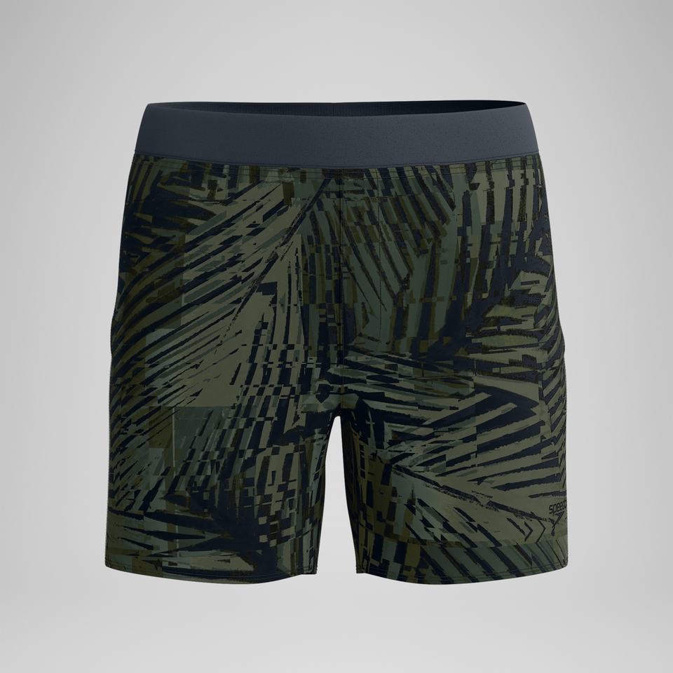Lookout Bedruckte Badeshorts 40 cm Grün für Herren