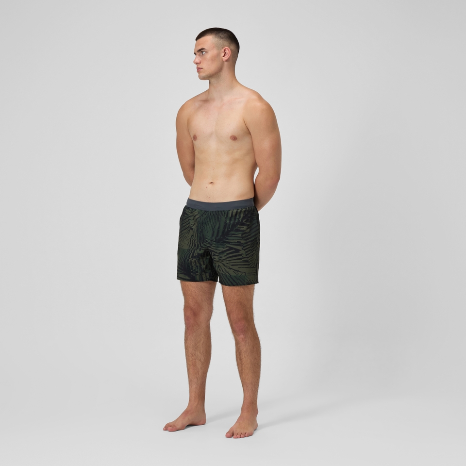 Lookout Bedruckte Badeshorts 40 cm Grün für Herren
