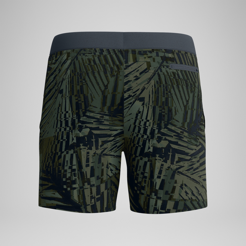 Lookout Bedruckte Badeshorts 40 cm Grün für Herren