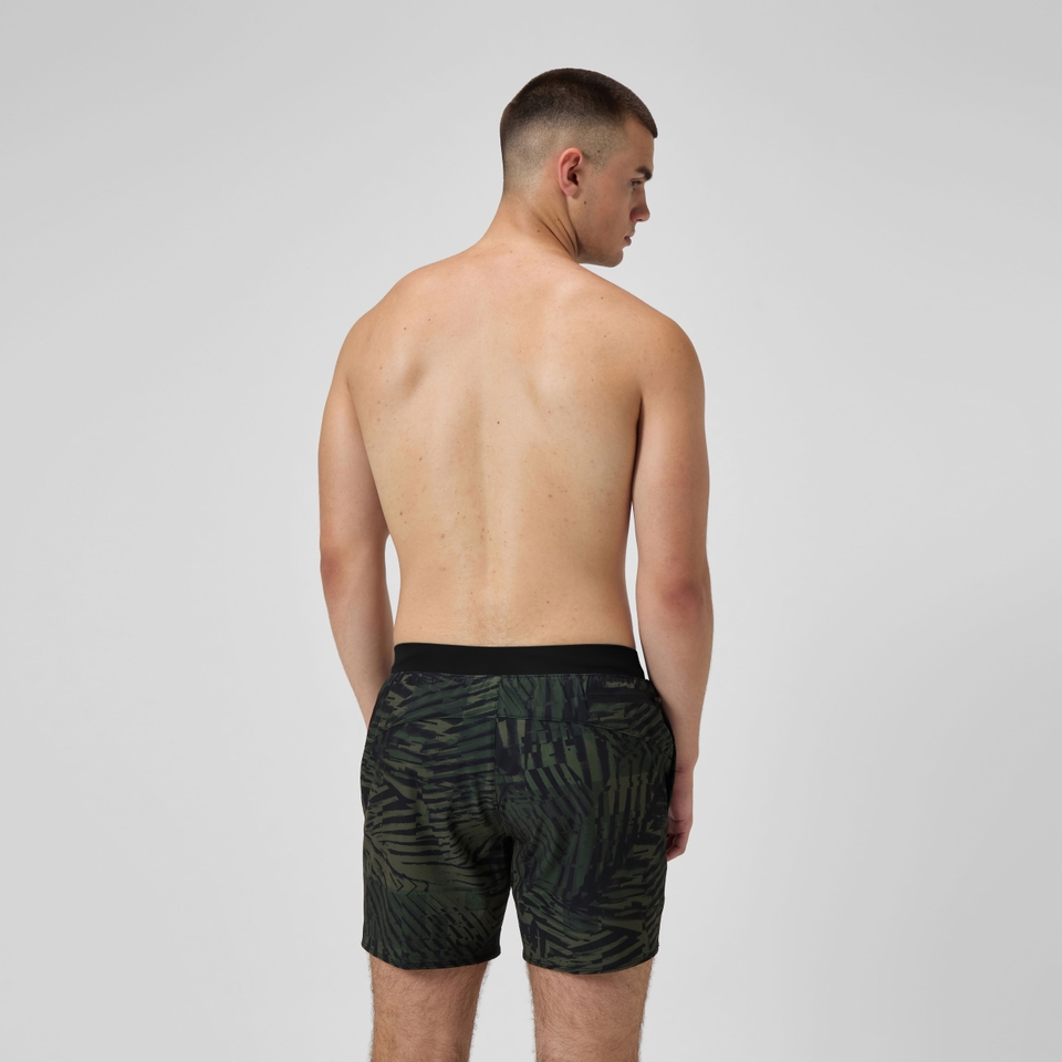 Men's Print Volley 16" Swim Trunks Green/Black