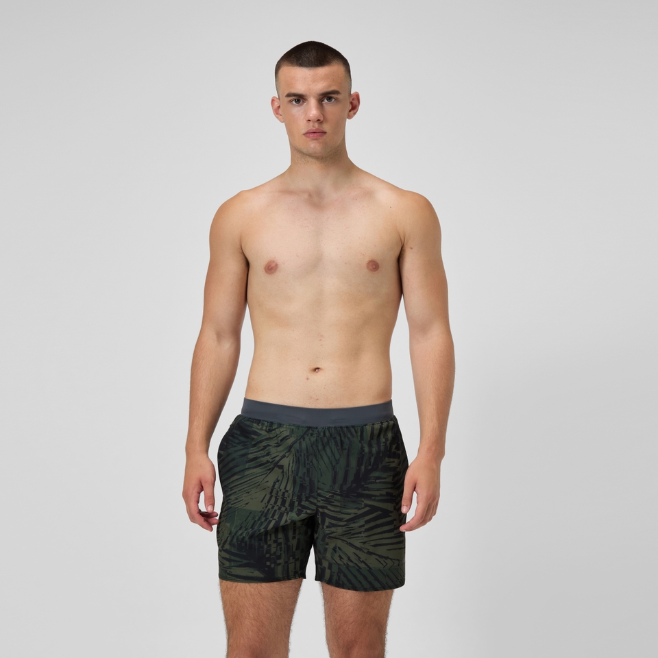 Lookout Bedruckte Badeshorts 40 cm Grün für Herren
