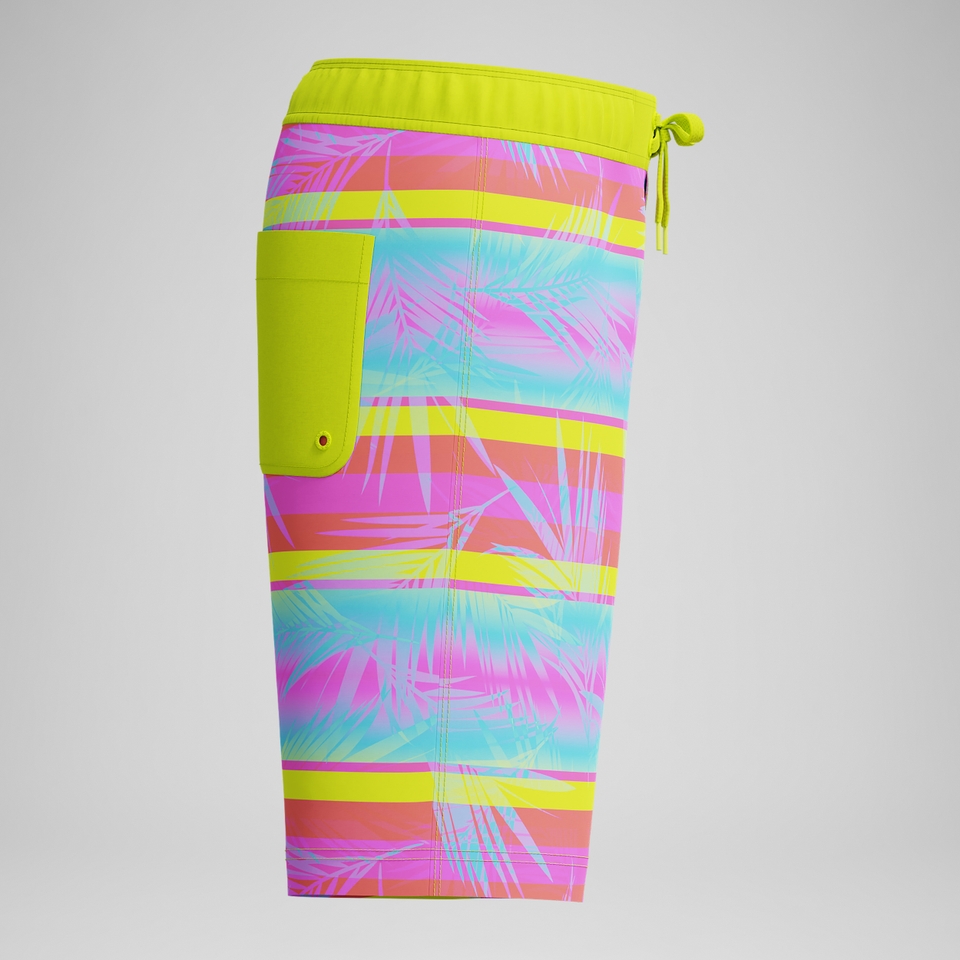 Kid's Print Boardshort 17" Blue/Pink