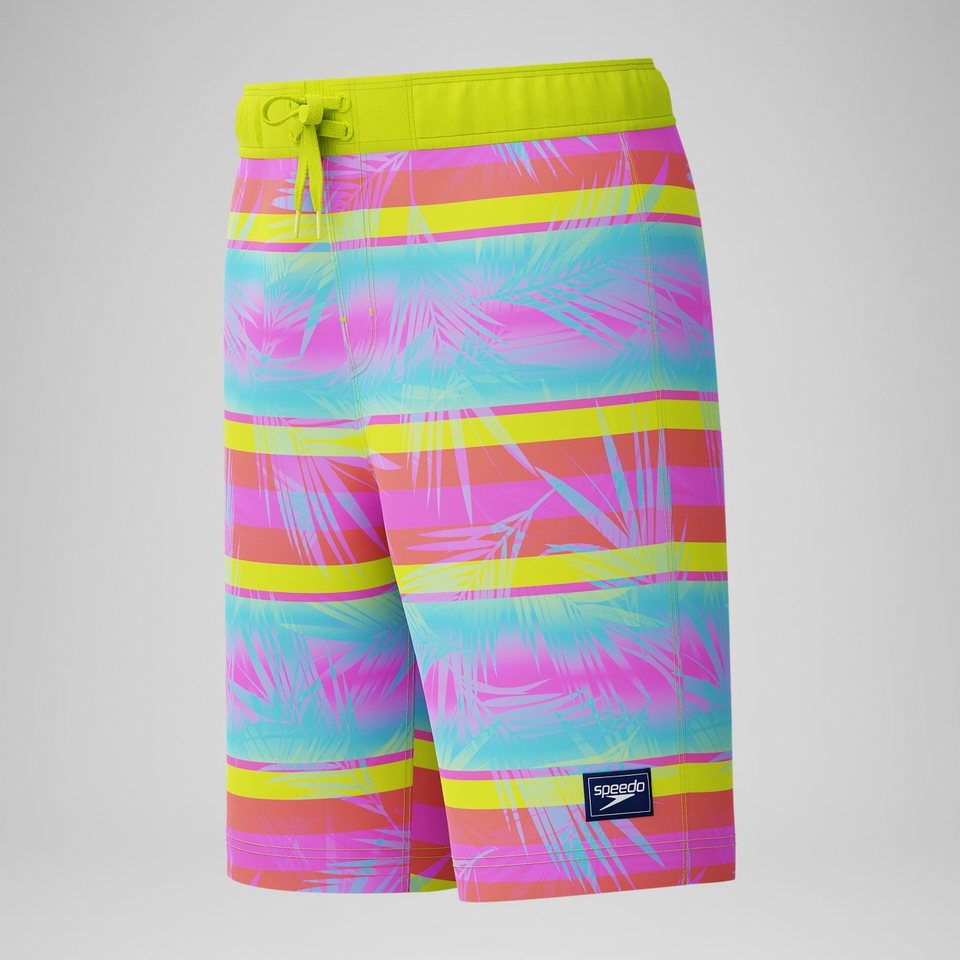 Kid's Print Boardshort 17" Blue/Pink