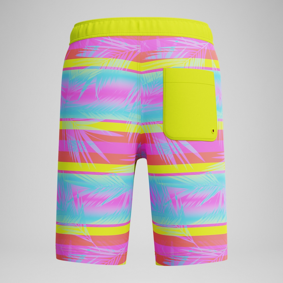 Kid's Print Boardshort 17" Blue/Pink