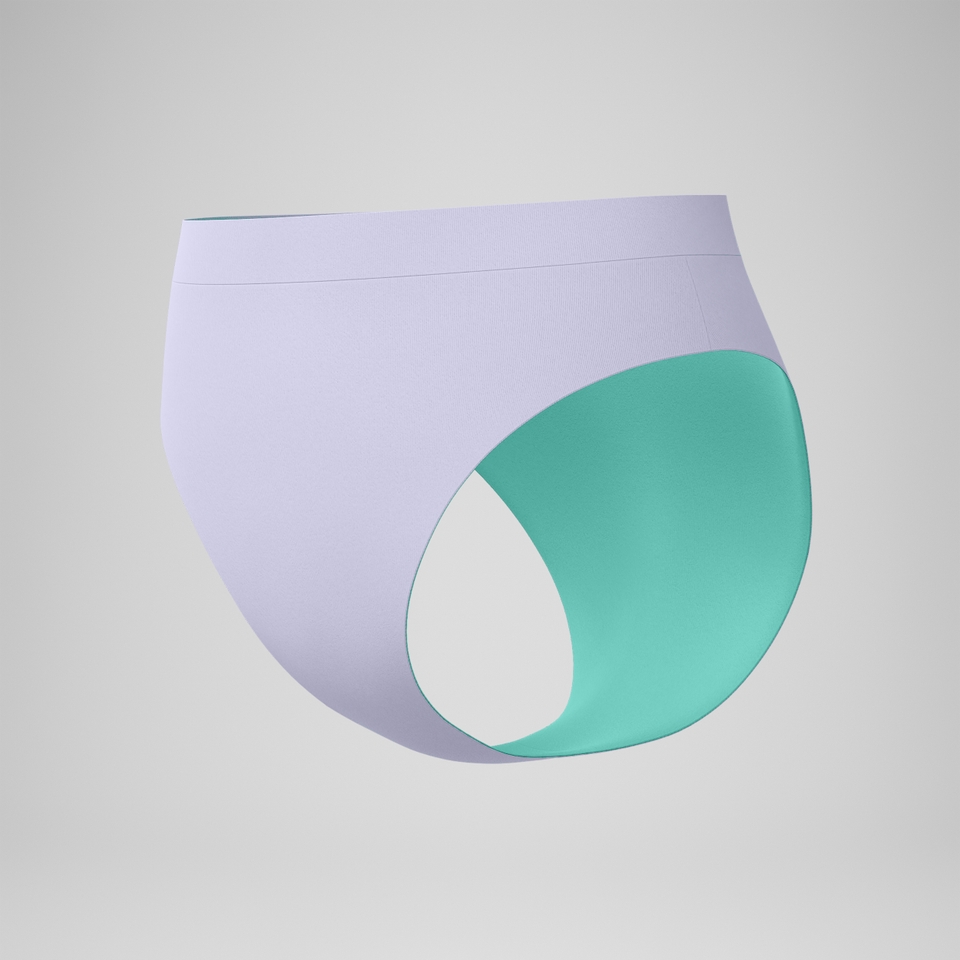 FLU3NTE Einfarbige Bikinihose mit hohem Bund Lila für Damen