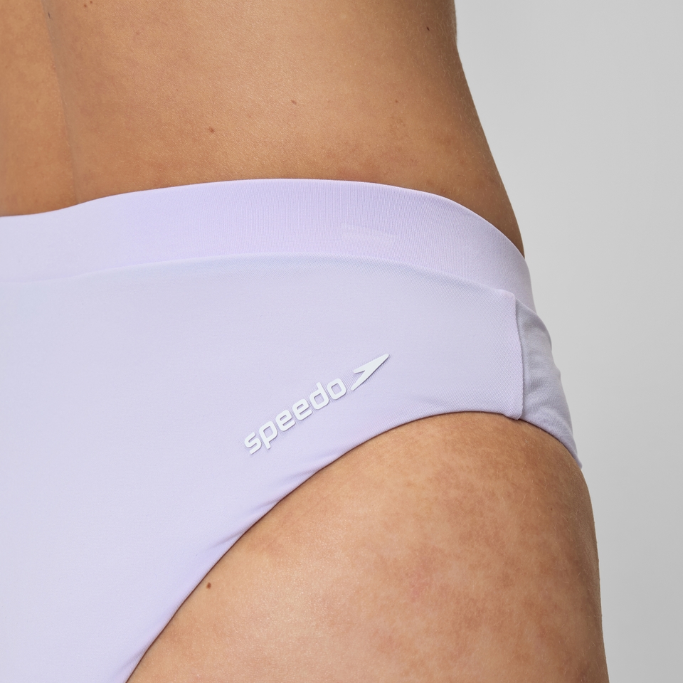 FLU3NTE Einfarbige Bikinihose mit hohem Bund Lila für Damen