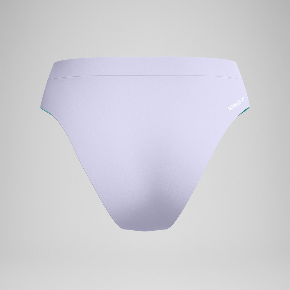 FLU3NTE Einfarbige Bikinihose mit hohem Bund Lila für Damen