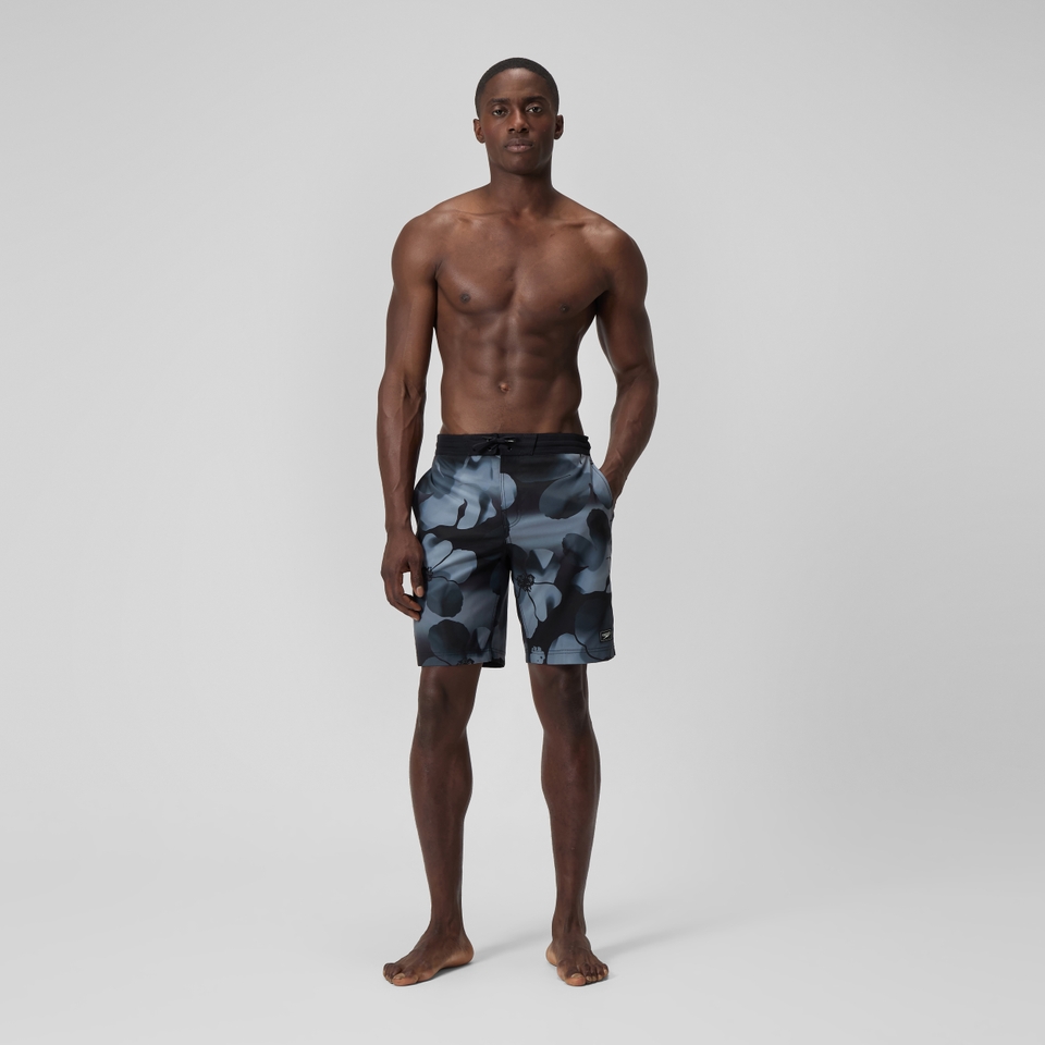 Short de bain Bondi imprimé 50 cm, hommes, noir