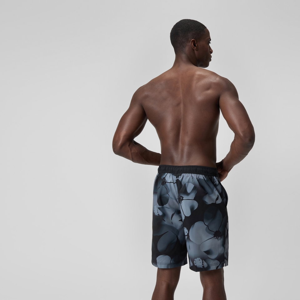 Bondi Bedruckte Badeshorts 50 cm Schwarz für Herren