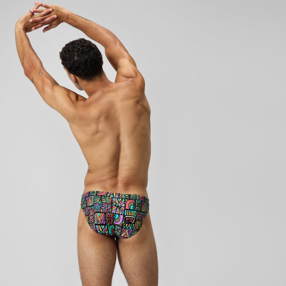Speedo Beachstar Print Brief 2 Inch - Unisex Adult Swim Trunks With UPF 50+ Protection
