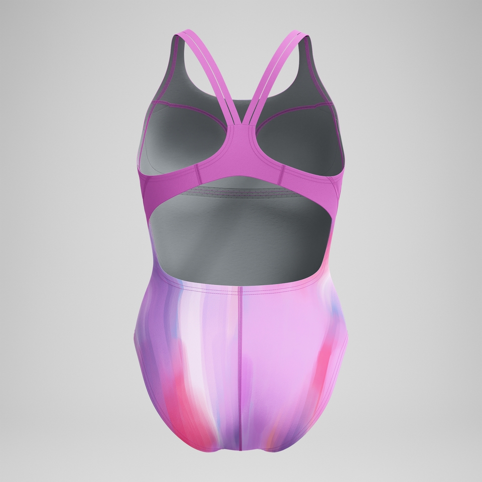 Women's Print Quantum Splice One Piece Pink/Purple
