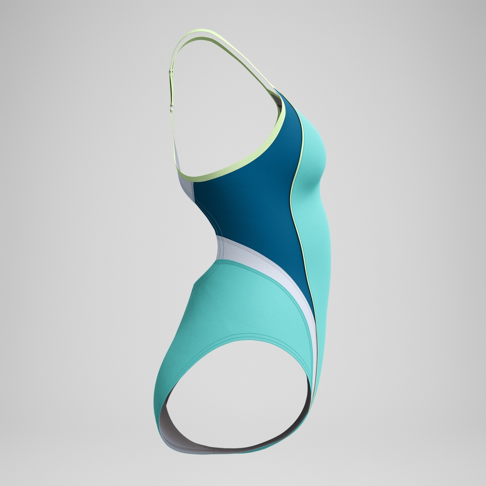 Women's New Thin Strap Quantum One Piece Teal/Green