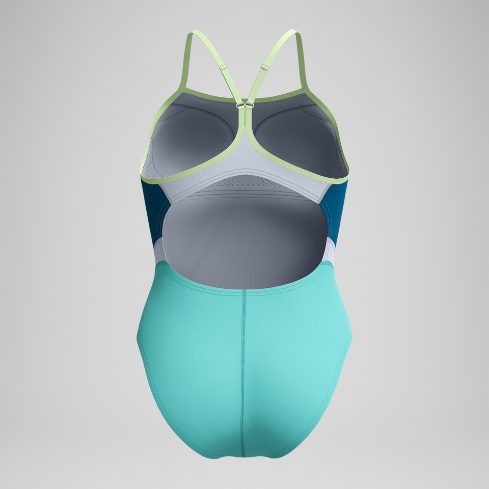 Women's New Thin Strap Quantum One Piece Teal/Green