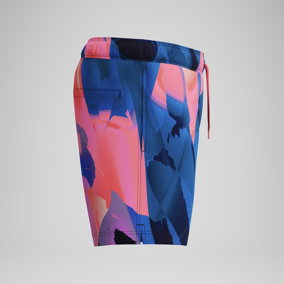 Men's Printed 16'' Redondo Edge Swim Shorts Blue/Pink